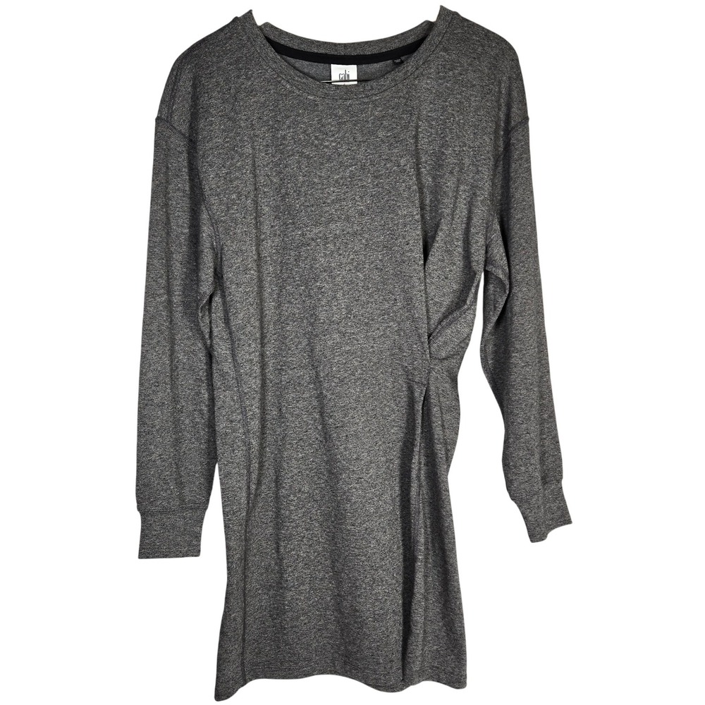 Cabi 3650 Putâ on Sweatshirt Gray Long Sleeve Knit Dress Mini Casual S